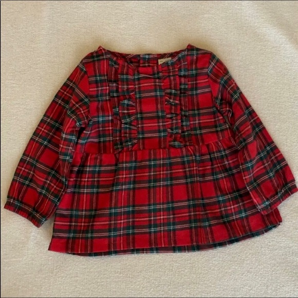 NEW Carter’s 2-Piece Plaid Top with Black Leggings - Picture 4 of 7